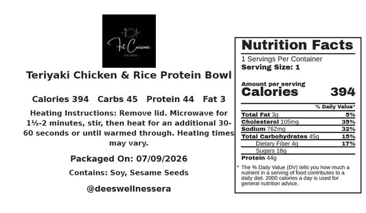 Grilled Teriyaki Chicken Protein Bowl