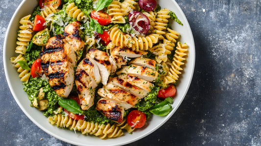 Chicken Pesto Protein Pasta Salad