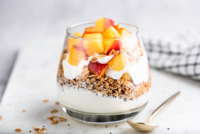 Peaches & Cream Protein Parfait