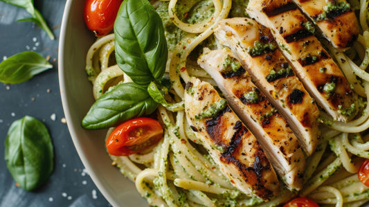 Chicken Pesto Protein Spaghetti