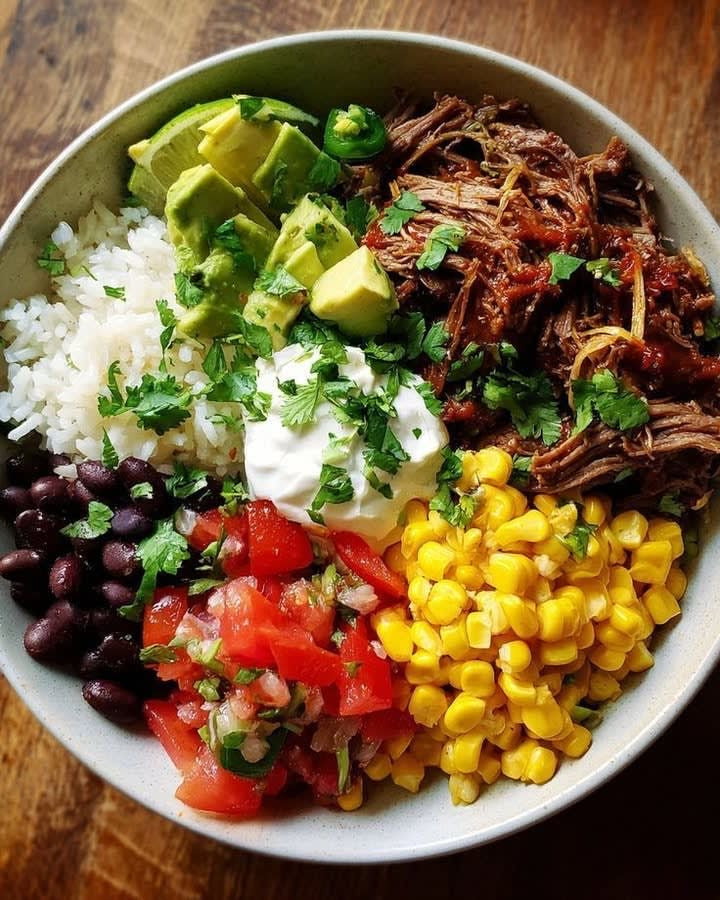Slow-Cooked Beef Barbacoa Power Bowl