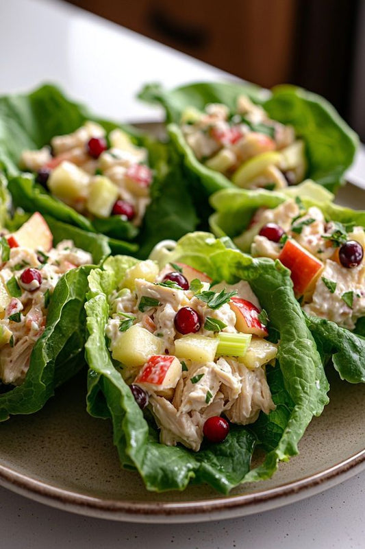 Cranberry Pecan Chicken Salad with Artisan Lettuce Boats